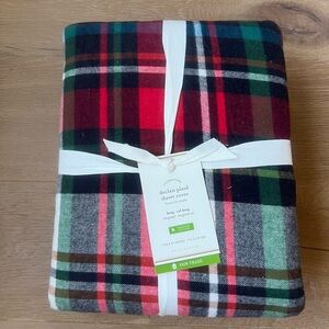 Pottery Barn Holiday Plaid Duvet Cover in Red, Green, and Black